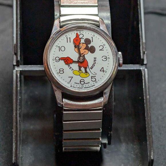 VTG Rare1960s Bradley Disney Mickey Mouse Swiss Made - Picture 2 of 6